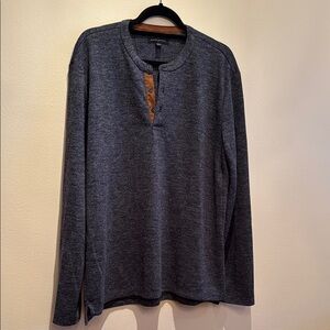 Men's Banana Republic Blue Gray Long Sleeve Shirt